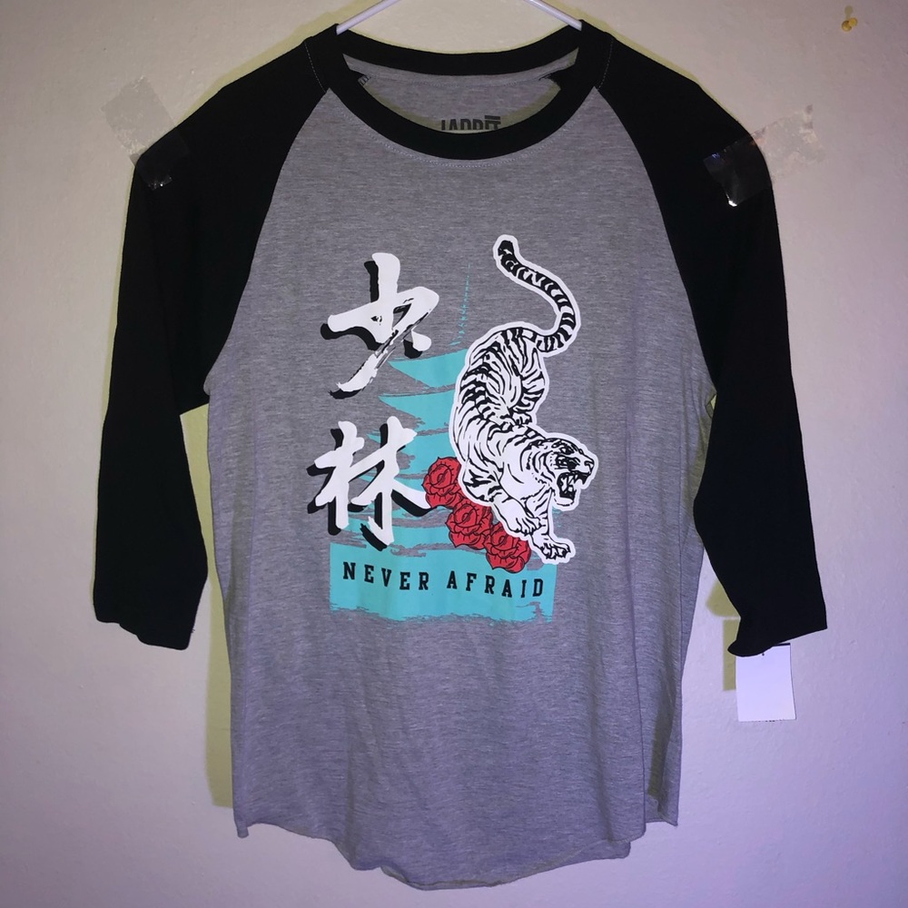 Never Afraid Tiger 3/4 long sleeve shirt